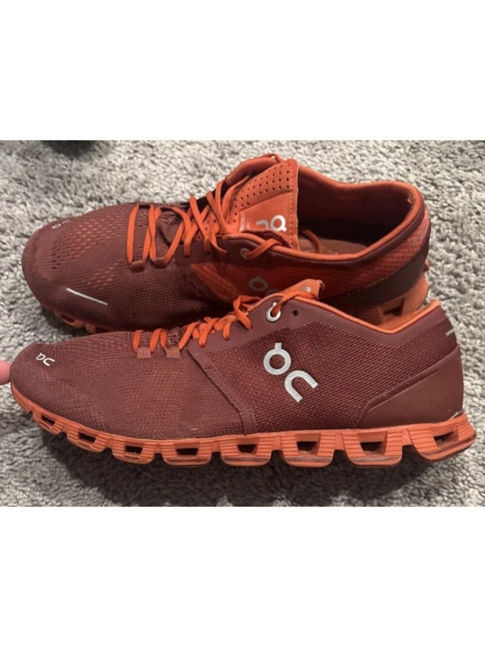 On Cloud X 1.0 Sienna Rust Red Athletic Running Shoes Men's Size 10.5
